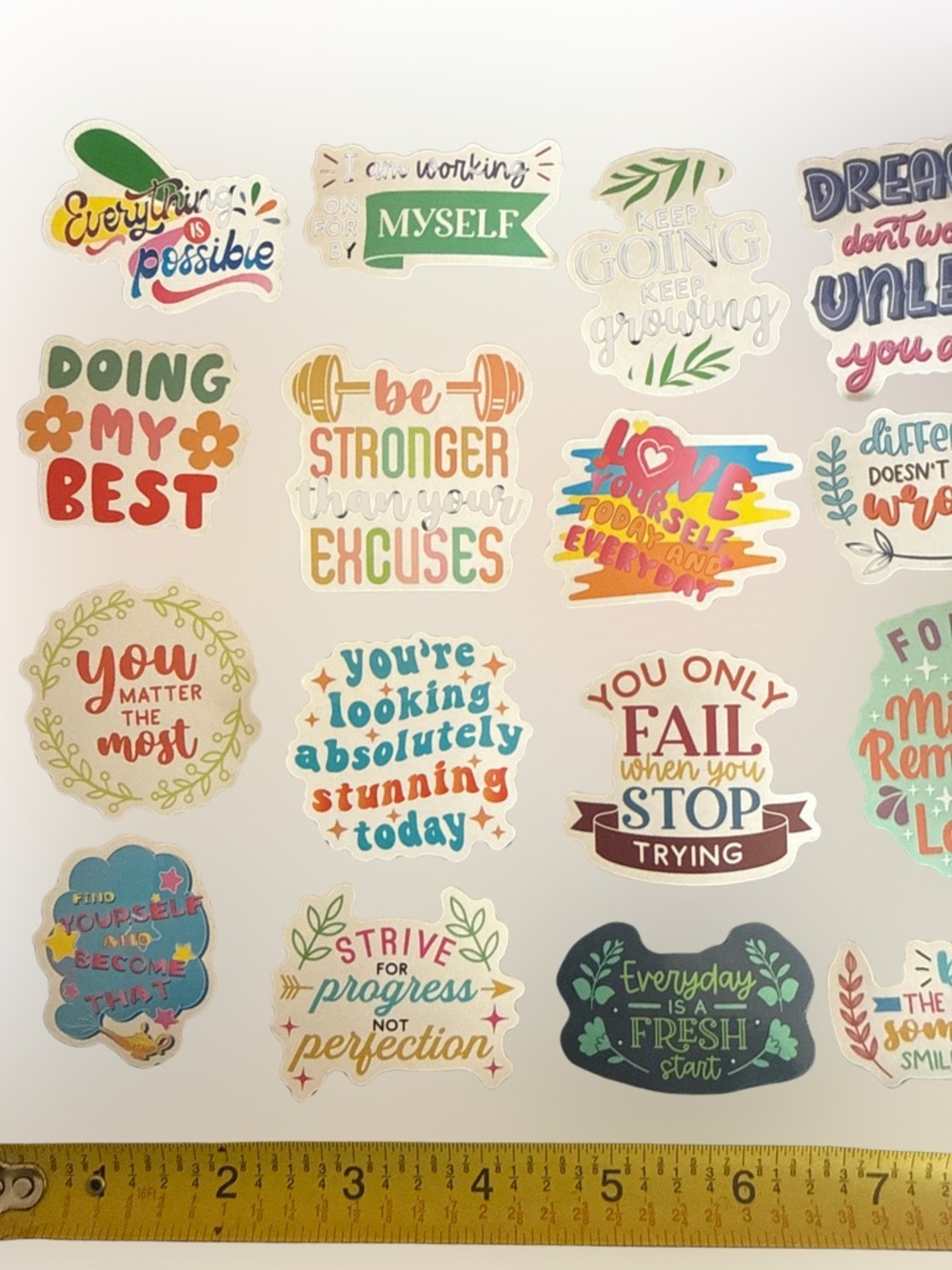 Motivational Vinyl Sticker Decals Bundle 20 STICKERS TOTAL - Picture 5 of 5